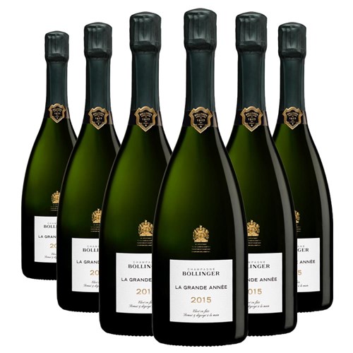 Crate of 6 Bollinger Grande Annee 2015 Vintage 75cl